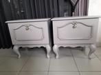 2 nachtkastjes in taupe kleur geverfd, Ophalen, Gebruikt, 45 tot 65 cm, Minder dan 55 cm