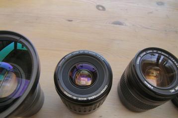 2xCanon zoomlens + Canon wide conv. + Sigma zoomlens beschikbaar voor biedingen
