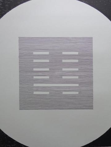 MICHEL SEUPHOR / LIJNENSPEL-GEOMETRIE / LITHO / 75x55cm SIG