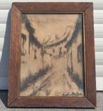 Fusain ruelle signe Georges wasterlain, Antiquités & Art, Enlèvement ou Envoi