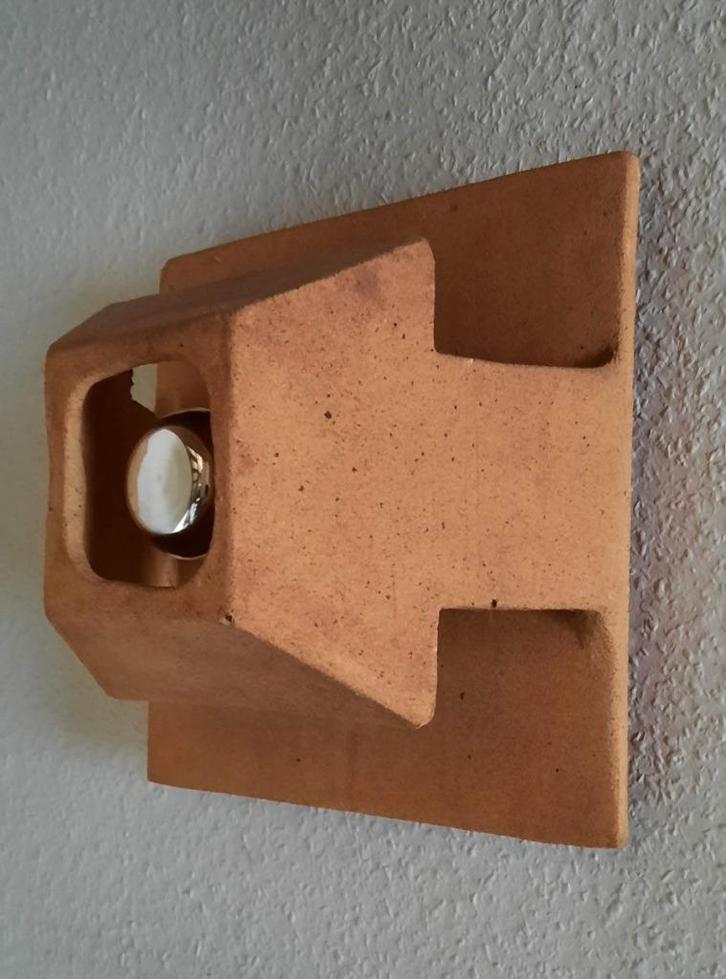 11 Wand- en Plafondlampen 1970 Terracotta VINTAGE, Huis en Inrichting, Lampen | Wandlampen, Zo goed als nieuw, Overige materialen