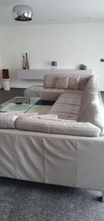 U-vorm zetel volledit leder, Huis en Inrichting, Ophalen, Zo goed als nieuw