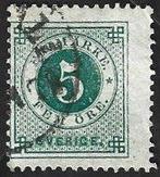 1 Postzegel Zweden 1872 Cirkel met cijfer, Enlèvement ou Envoi, Suède, Affranchi