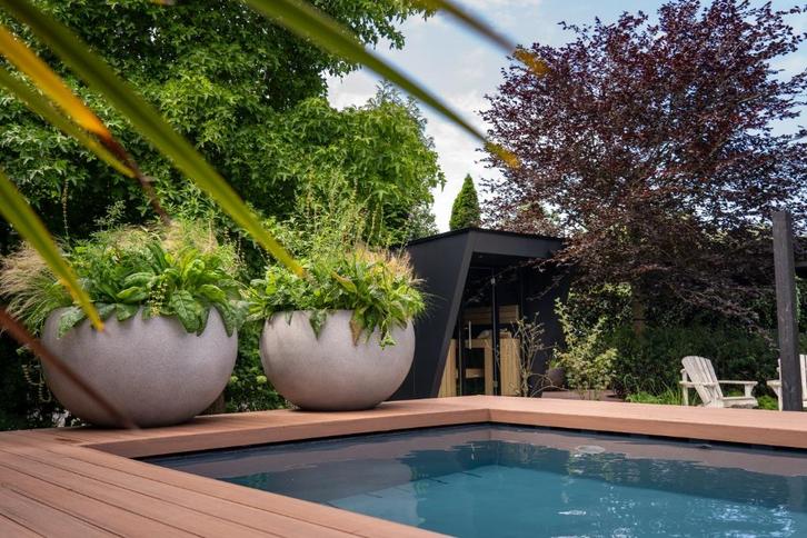 POTTENSHOP Bloempot groot Hoge pot zand pot plantenbak, Tuin en Terras, Bloempotten, Nieuw, Kunststof, Binnen, Balkon, Tuin, 70 cm of meer