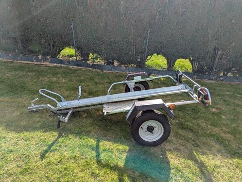 Remorque moto ERDE + rampe de chargement, Auto diversen, Aanhangers en Bagagewagens, Zo goed als nieuw, Ophalen