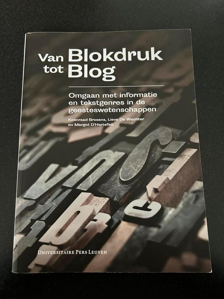 Van Blokdruk tot Blog, Boeken, Studieboeken en Cursussen, Nieuw, Ophalen of Verzenden