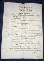 Acte notarié original – Bouvignes – 1870 –, Enlèvement ou Envoi, Avant 1920, Journal