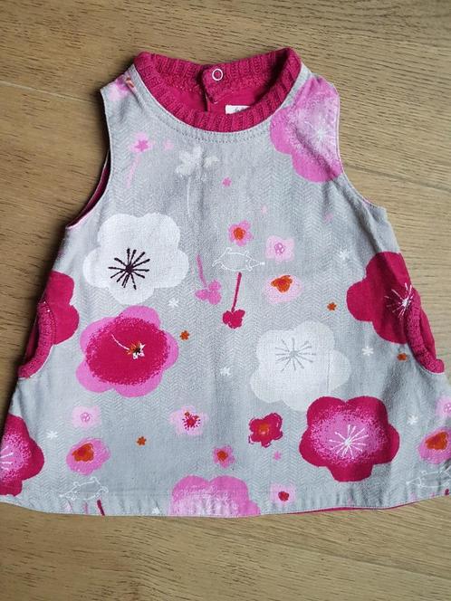 CATIMINI - Jolie robe brun gris clair + fleurs roses T.6mois, Enfants & Bébés, Vêtements de bébé | Taille 68, Utilisé, Fille, Robe ou Jupe