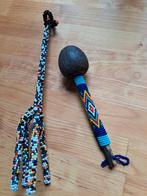 Veelkleurige kralengiraf + Zulu kralenkop., Ophalen of Verzenden