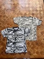 Set van 2 kinder t-shirts, camouflage patroon, XL 164, Gebruikt