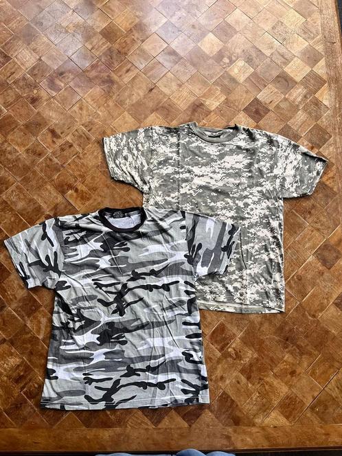 Set van 2 kinder t-shirts, camouflage patroon, XL 164, Kinderen en Baby's, Kinderkleding | Maat 164, Gebruikt