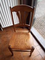 keukentafel + 4 stoelen, Huis en Inrichting, 100 tot 150 cm, 100 tot 150 cm, Rond, Eikenhout