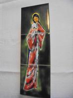 Mooi vintage keramieken 3-luik "Maria met kind" jaren 1960, Ophalen of Verzenden