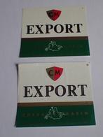bieretiketten Chevalier Marin Mechelen Export groen, Ophalen of Verzenden, Zo goed als nieuw, Overige typen, Overige merken