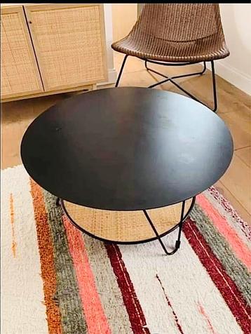 Prachtige boho salontafel - rotan & metaal beschikbaar voor biedingen