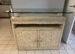 Kleine dressoir kast met blad van glas, Huis en Inrichting, Ophalen, 100 tot 150 cm, Glas, 25 tot 50 cm