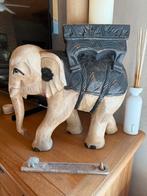 Mooie houten olifant, Antiek en Kunst, Ophalen