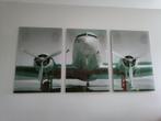 Foto Print op glas van vliegtuig DC3, drieluik, Antiek en Kunst, Kunst | Schilderijen | Modern, Ophalen