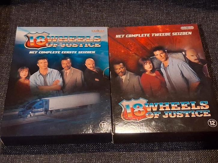 2 dvd-boxen 18 Wheels of justice,  seizoen 1 en 2, Cd's en Dvd's, Dvd's | Tv en Series, Zo goed als nieuw, Ophalen of Verzenden