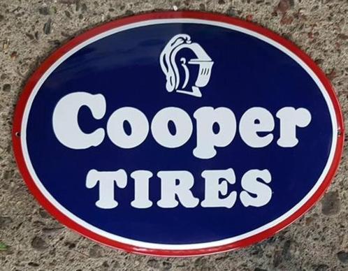 Cooper tires emaille reclame bord garage showroom borden, Verzamelen, Merken en Reclamevoorwerpen, Zo goed als nieuw, Reclamebord