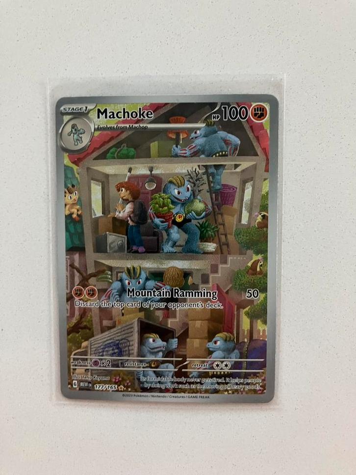 Machoke ( MEW 177), Hobby en Vrije tijd, Verzamelkaartspellen | Pokémon, Zo goed als nieuw, Booster, Ophalen of Verzenden
