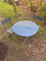 Ensemble de jardin en métal - table + 2 chaises pliantes, Enlèvement, Utilisé, Salons de jardin