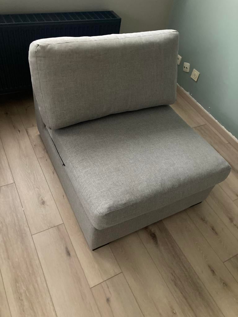 Grijze zetel - éénzit, Huis en Inrichting, Zetels | Zetels, Ophalen, Gebruikt, Eenpersoons