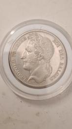 Pièce argent 5 franc 1833 qualité supérieure vieux de 197ans, Enlèvement ou Envoi, Argent, Argent