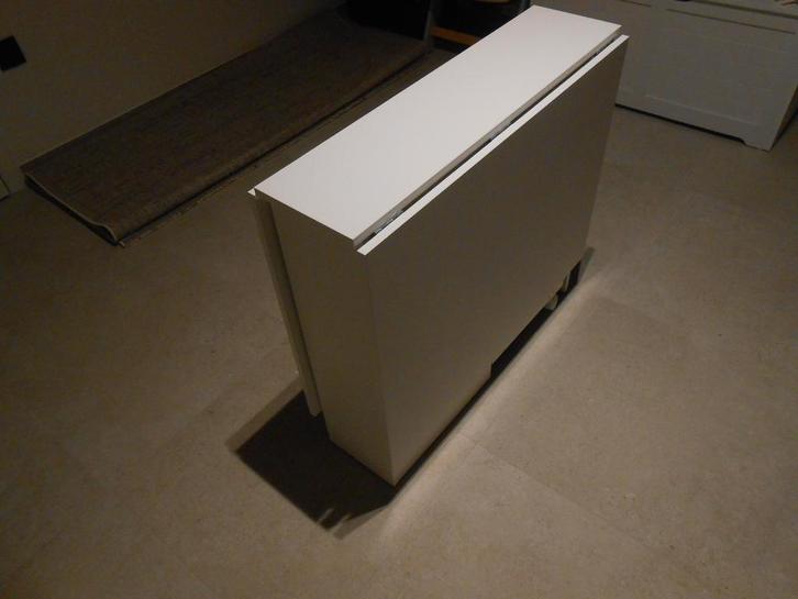 Splinternieuwe duurzame klaptafel 143x80cm met opbergruimte, Huis en Inrichting, Tafels | Eettafels, Nieuw, Ophalen