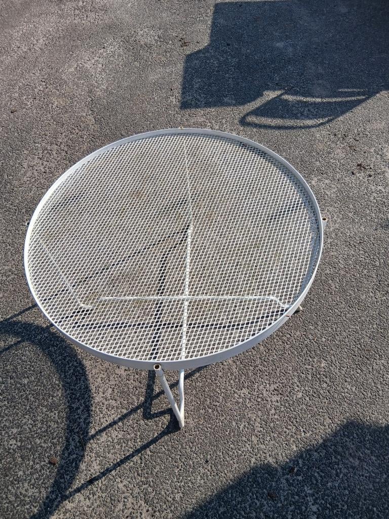 Bijzettafel ijzer, Ophalen, Gebruikt, Rond, Overige materialen