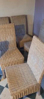 Rotan stoelen 6 stuks, Ophalen, Gebruikt, Bruin, Riet of Rotan