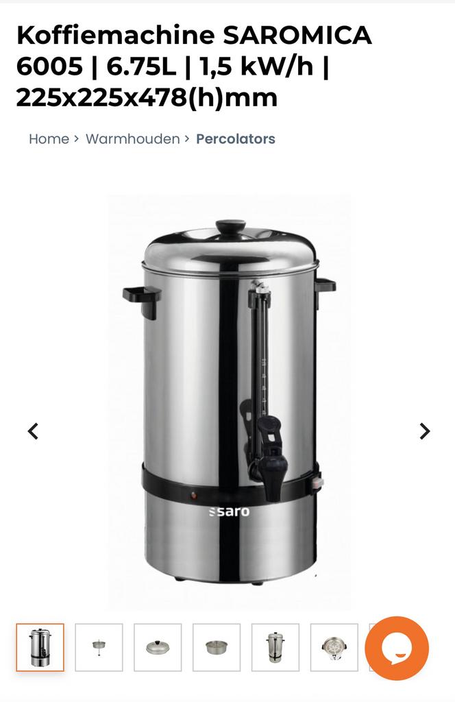 Percolator koffiemachine nieuw!!!, Ophalen, Zo goed als nieuw, Koffiemachine