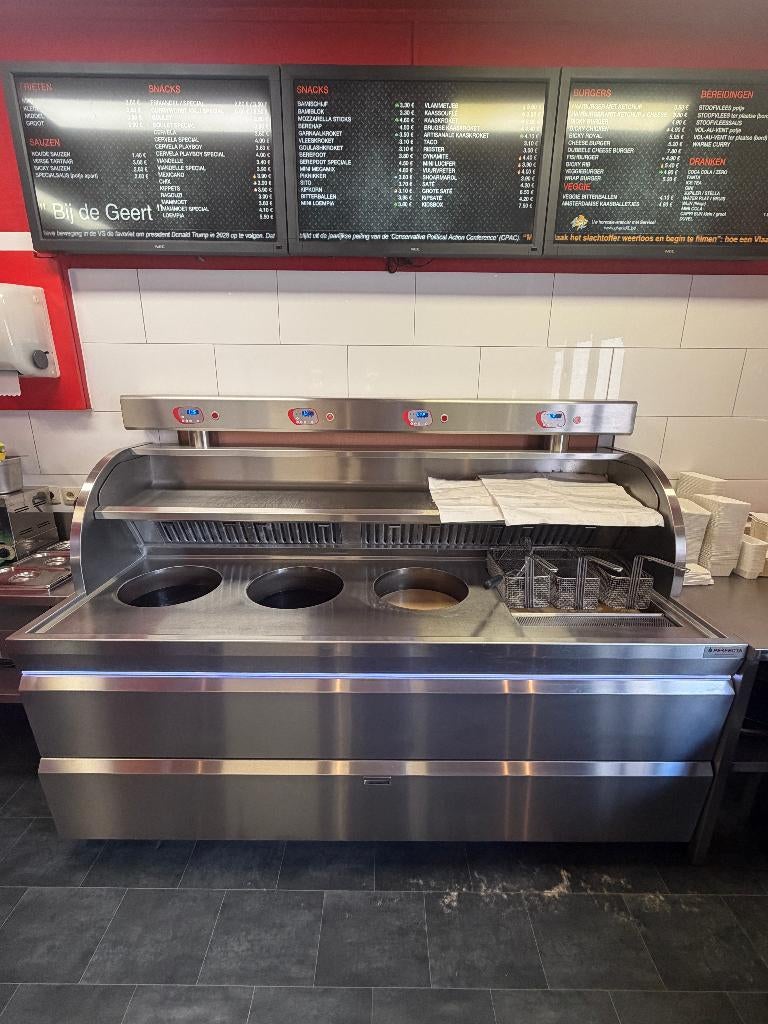 Volledige frituur inboedel, Ophalen, Gebruikt, Inox Meubilair