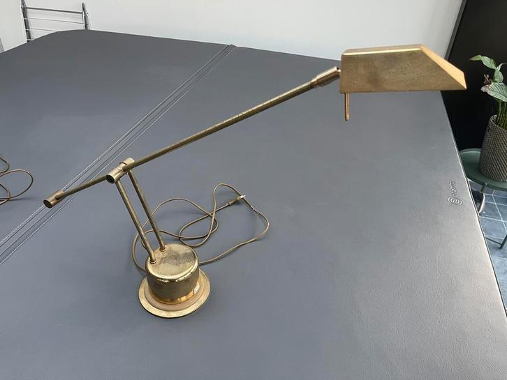 Vintage bureaulamp, Huis en Inrichting, Lampen | Tafellampen, Gebruikt, 50 tot 75 cm, Metaal, Ophalen