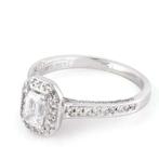 Witgouden ring met diamanten, Ophalen of Verzenden, Wit, Goud