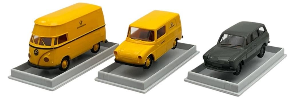 1:87 Brekina Set Post 018076 VW Variant & Fridolin & T1, Ophalen of Verzenden, Zo goed als nieuw, Auto, Brekina