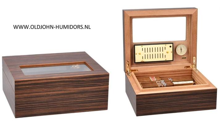 SALE HUMIDOR ADORINI VITTORIA M DELUXE MAKASSAR FINEER  h159, Verzamelen, Rookartikelen, Aanstekers en Luciferdoosjes, Nieuw, Tabaksdoos of Verpakking