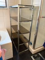 2x open kast glas + chroom, Enlèvement, Utilisé