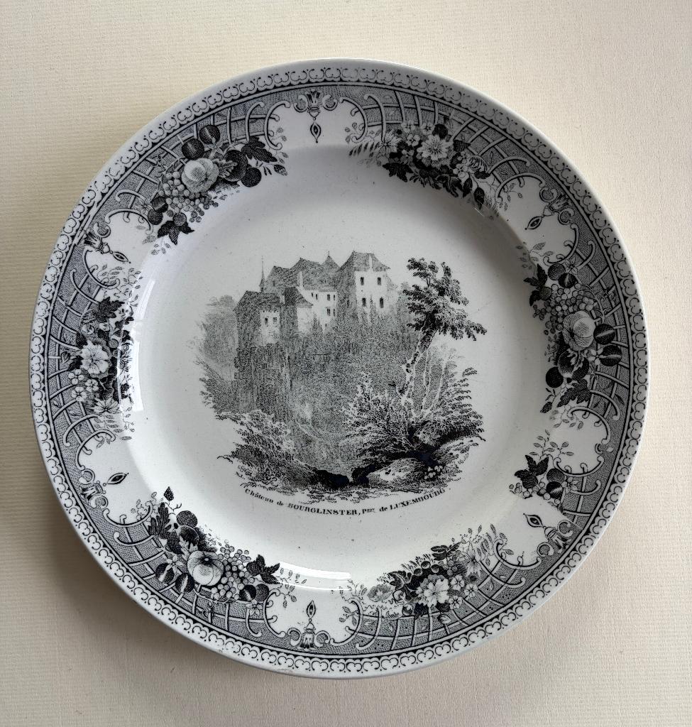 faïence BOCH Luxembourg Château de BOURGLINSTER 1834 N. LIEZ, Envoi