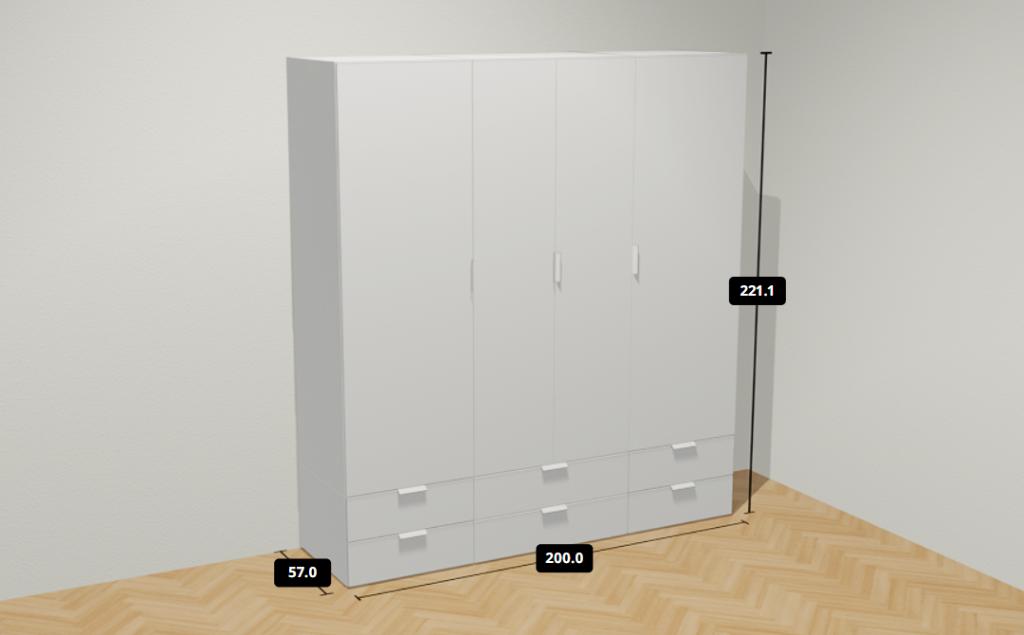 Armoire PLATSA, Gebruikt, 200 cm of meer, 200 cm of meer, 50 tot 75 cm