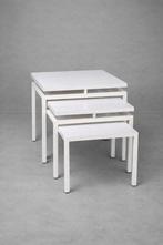 Set van 3 nesting tafeltjes, Huis en Inrichting, Tafels | Bijzettafels, Minder dan 55 cm, Gebruikt, Geen, Vierkant