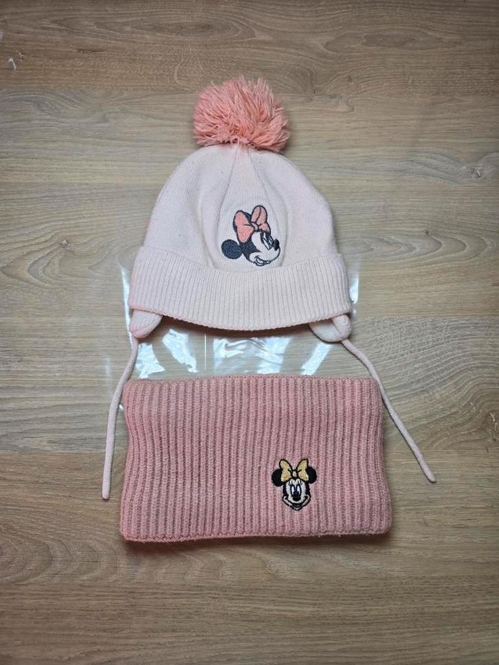 Disney Minnie Mouse-set met muts en halsband voor baby's, ma, Kinderen en Baby's, Kinderkleding | Mutsen, Sjaals en Handschoenen