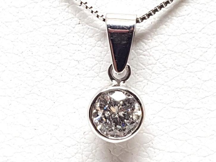 Diamant Hanger 0.60ct., Handtassen en Accessoires, Kettinghangers, Nieuw, Goud, Goud, Overige voorstellingen, Met edelsteen, Ophalen of Verzenden