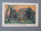 illustr. C. Blondeel WO1 1914-18 Ruines kerk Kaaskerke, Enlèvement ou Envoi, Autres, Photo ou Poster