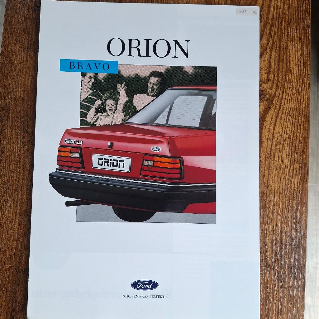 FORD  ORION  BRAVO  12/87, Livres, Autos | Brochures & Magazines, Enlèvement ou Envoi, Neuf, Ford