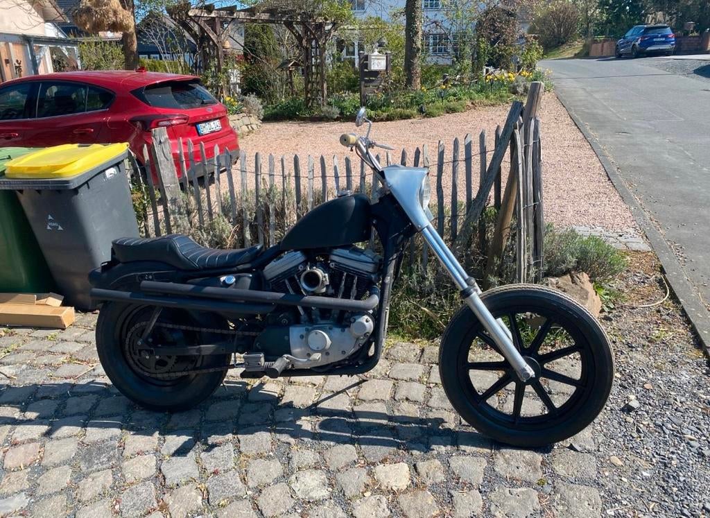 Harley Davidson Sportster Custom shovel pan, Motos, Chopper, 2 cylindres