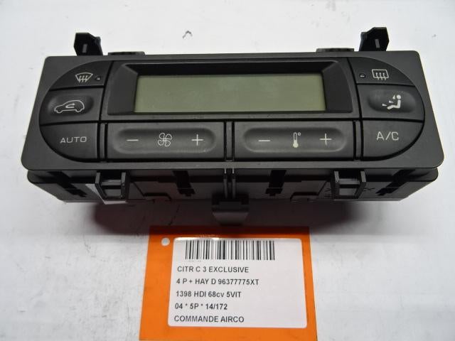 PANNEAU DE COMMANDE CLIMATISATION C3 (FC / FL / FT), Citroën, Mevr. I. Hauben, Utilisé, Rue de l'Espoir 34 34
4030  GRIVEGNÉE, BE