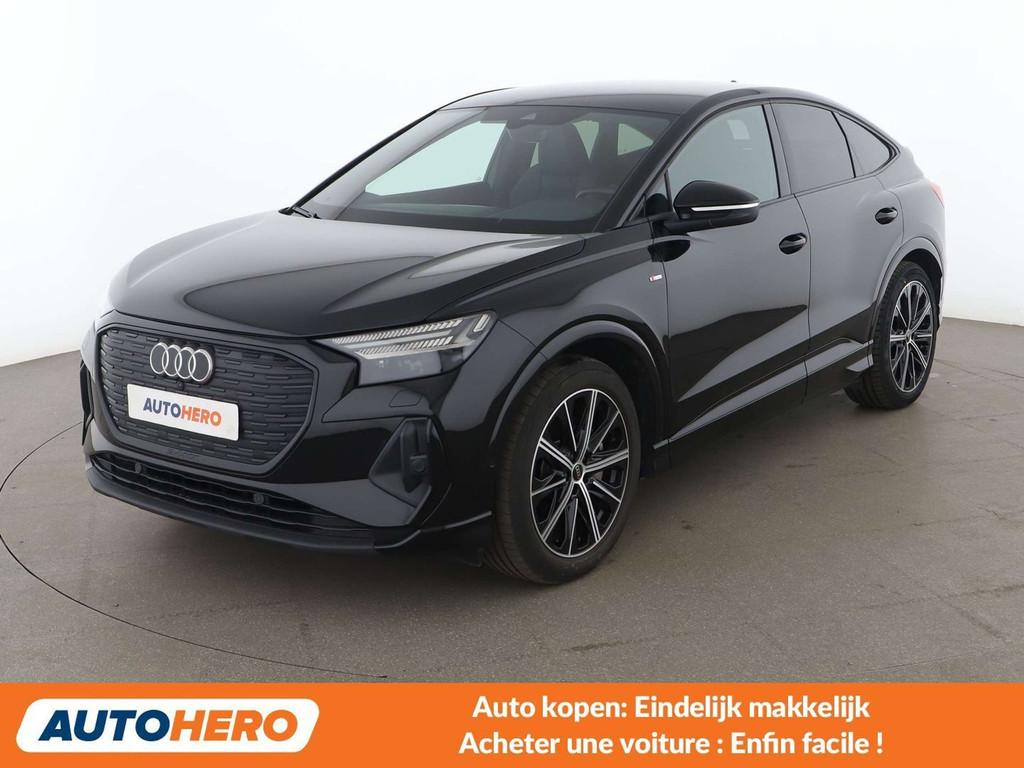 Audi Q4 e-tron 40 e-tron (bj 2023, automaat), Auto's, Audi, Automaat, Achterwielaandrijving, Gebruikt, Zwart