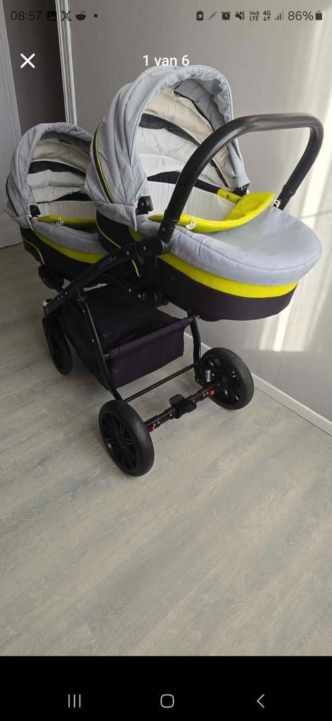 Prachtige tweelingbuggy + toebehoren, Enfants & Bébés, Jumeaux & Naissances multiples, Enlèvement