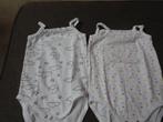 2 rompertjes met spaghettibandjes (Zeeman) Maat 50-56, Kinderen en Baby's, Zeeman, Meisje, Ophalen of Verzenden, Zo goed als nieuw